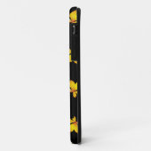 Gele droge bladeren, aangepaste naam zwart Case-Mate iPhone case (Achterkant/links)