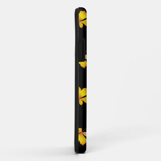 Gele droge bladeren, aangepaste naam zwart Case-Mate iPhone case (Achterkant/rechts)