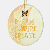 Gele droom, Inspire, kerstversiering Keramisch Ornament (Links)