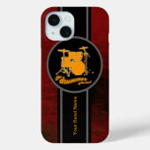 gele drum aanpasbaar Case-Mate iPhone case (Achterkant)