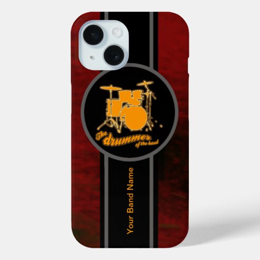 gele drum aanpasbaar Case-Mate iPhone case (Achterkant)