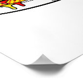 Gele druppelende verf sneaker poster (Hoek)