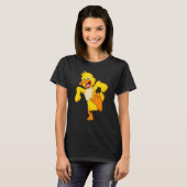 Gele duck Angry Evil Poultry Organic Farmer Fa T-shirt (Voorkant volledig)