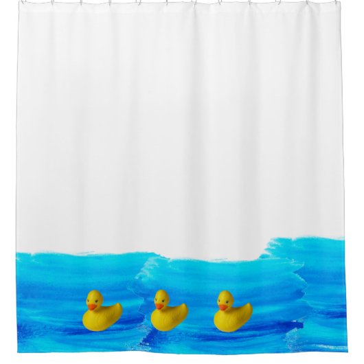 Gele Duck Shower Curtain Douchegordijn (Voorkant)