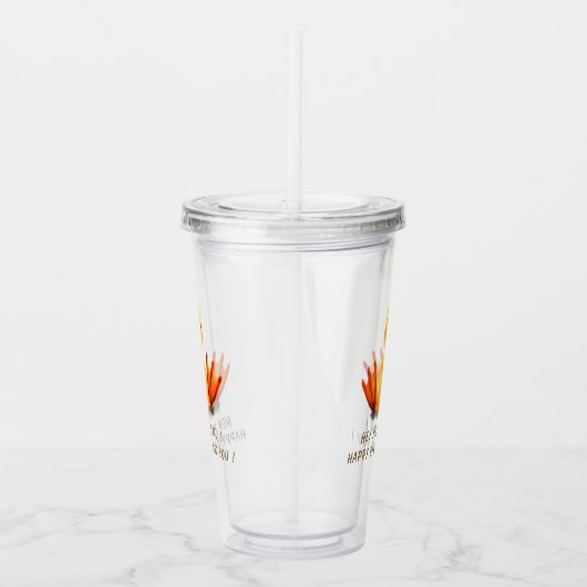 Gele Duck Verjaardag Acryl Tumbler Acryl Drinkbeker (Rechts)