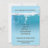 Gele Duck voor een Birthday Pool Party Kaart (Achterkant)