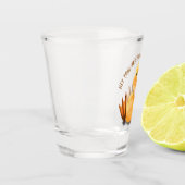 Gele duck Wink Shot Glass Smile Fun Glas (Links)