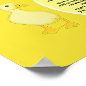 Gele Duckie Bijbel Verse Baby kamer Poster (Hoek)