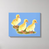 Gele ducklings canvas afdruk (Voorkant)