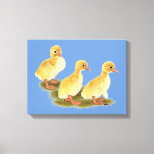 Gele ducklings canvas afdruk