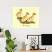 Gele ducklings poster (Thuiskantoor)