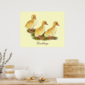 Gele ducklings poster (Keuken)