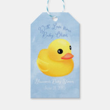 Gele Ducky Gepersonaliseerde Douche Favor van Baby