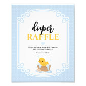 Gele Ducky Luier Raffle Game Sign Foto Afdruk (Voorkant)