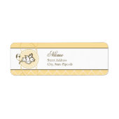 gele duif retour adres label (Voorkant)