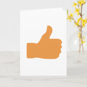 Gele duimen omhoog Symbool Teken Mark Wenskaart Kaart (Gele Bloem)