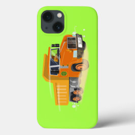 Gele Dump Truck Cartoon voor kinderen iPhone 13 Hoesje