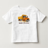Gele Dump Truck Cartoon voor kinderen Kinder Shirts (Voorkant)
