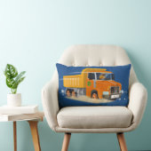 Gele Dump Truck Cartoon voor kinderen Kussen (Stoel)