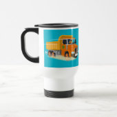 Gele Dump Truck Cartoon voor kinderen Reisbeker (Links)