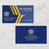 Gele Eagle Wings Border Founder CEO Visitekaartje (Voorkant / Achterkant)