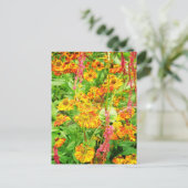 Gele Echinacea Flowers Briefkaart (Staand voorkant)