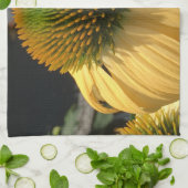 Gele Echinacea Theedoek (Gevouwen)