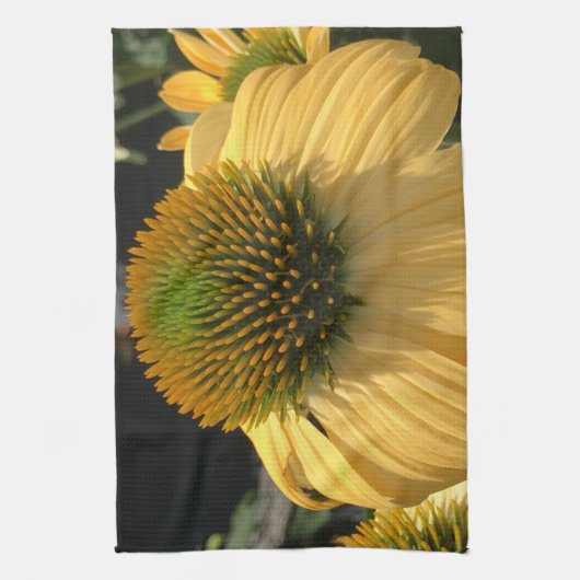 Gele Echinacea Theedoek (Verticaal)