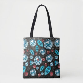 gele edelstenen stijl tote bag