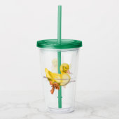 Gele eend Acryl Tumbler Acryl Drinkbeker (Voorkant)