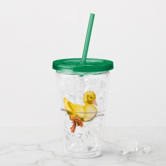 Gele eend Acryl Tumbler Drinkbeker (Achterkant ijs)