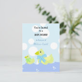 Gele Eend Baby Shower Kaart (Staand voorkant)