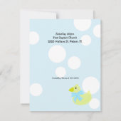 Gele Eend Baby Shower Kaart (Achterkant)