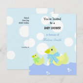 Gele Eend Baby Shower Kaart (Voorkant / Achterkant)