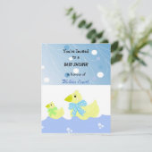 Gele Eend Baby Shower Kaart (Staand voorkant)