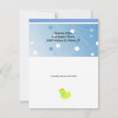 Gele Eend Baby Shower Kaart (Achterkant)