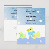 Gele Eend Baby Shower Kaart (Voorkant / Achterkant)
