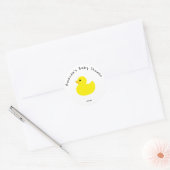 Gele Eend - Baby Shower Ronde Sticker (Envelop)