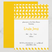 gele eend baby shower uitnodiging (Voorkant / Achterkant)