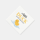 Gele eend baby's op de weg party servet (Hoek)