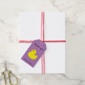 Gele Eend Bedankt Cadeaulabel (Met Touw)