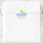 Gele Eend Bedankt Ronde Sticker (Tas)