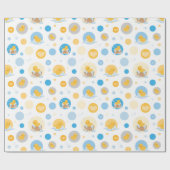 Gele eend bubbel bad cadeau inpakpapier (Vlak)