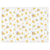 Gele eend bubbel bad met patroon tafellaken (Voorkant (Horizontaal))