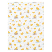 Gele eend bubbel bad met patroon tafellaken (Voorkant)
