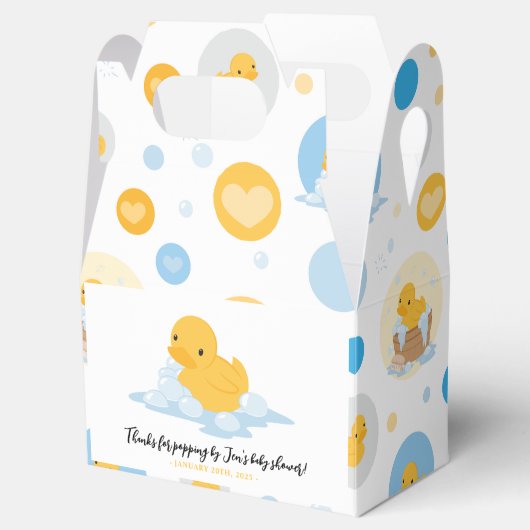 gele eend bubbel bad partij gunst doos bedankdoosjes (Geopend)