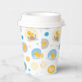 gele eend bubbel bad patroon papier cup papieren bekers (Rechts)