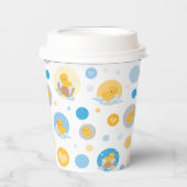 gele eend bubbel bad patroon papier cup papieren bekers (Voorkant)