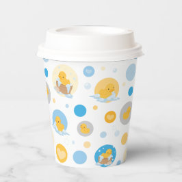 gele eend bubbel bad patroon papier cup papieren bekers