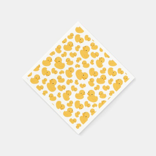 gele eend bubbel bad patroon partij servet (Hoek)